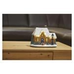 LED vánoční domek, 20,5 cm, 3x AA, vnitřní, teplá bílá