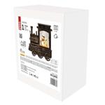LED vánoční mašinka 17x16 cm, 3x AA, vnitřní, teplá bílá, časovač