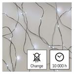 LED vánoční nano řetěz stříbrný, 4 m