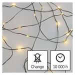 LED vánoční nano řetěz zelený, 4 m, venkovní i vnitřní, teplá bílá, časovač