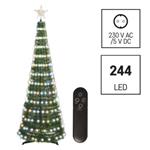 LED vánoční stromek se světelným řetězem a hvězdou, 1,5 m, vnitřní, ovladač, časovač, RGB