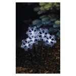 LED vánoční zapichovací vločky, 30 cm, 3x AA, venkovní i vnitřní, studená bílá, časovač
