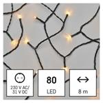 LED vianočná reťaz, 8 m, vnútorná a vonkajšia, vintage, časovač