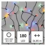LED vianočná reťaz - tradičná, 26,85 m, vnútorná a vonkajšia, viacfarebná