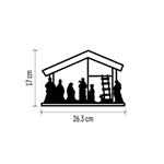 LED vianočný betlehem, 17 cm, 2x AA, vnútorný, teplá biela