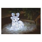 LED vianočný stromček, 27 cm, vnútorný a vonkajší, studená biela, časovač