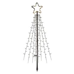 LED vianočný stromček kovový, 180 cm, vnútorný a vonkajší, teplá biela, časovač