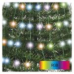 LED vianočný stromček so svetelnou reťazou a hviezdou, 1,8 m, vnútorný, RGB, ovládač, časovač