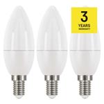 LED žiarovka Classic Candle 5W E14 teplá biela 3Ks
