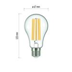 LED žiarovka Filament A67 17W E27 teplá biela