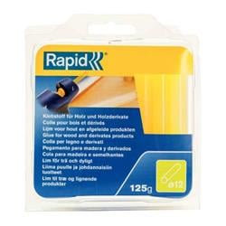 Lepidlo tavné na dřevo, O 12 mm, 125 g, nažloutlá, blistr, RAPID