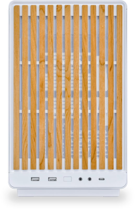 Lian Li A3-mATX Wood Edition, bílá