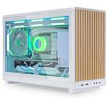 Lian Li A3-mATX Wood Edition, bílá
