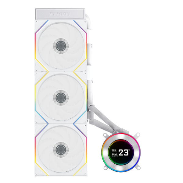 Lian Li HydroShift II LCD-C 360CL ARGB, bílá