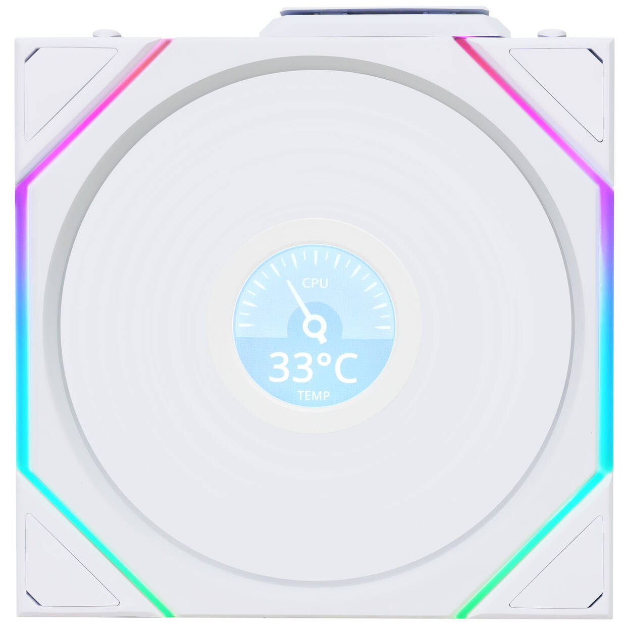 Lian Li UNI FAN TL Wireless LCD 120mm, bílá