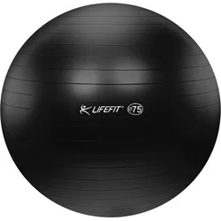 LifeFit Anti-Burst 75 cm, černý gymnastický míč