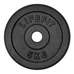 LifeFit Disc 5 kg, kovový, pre 30 mm tyč
