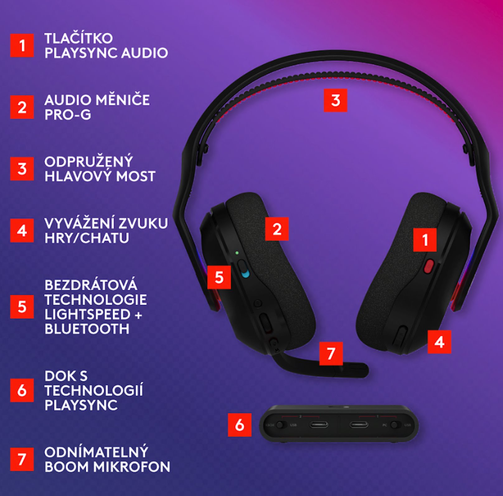 Logitech A20X, černá