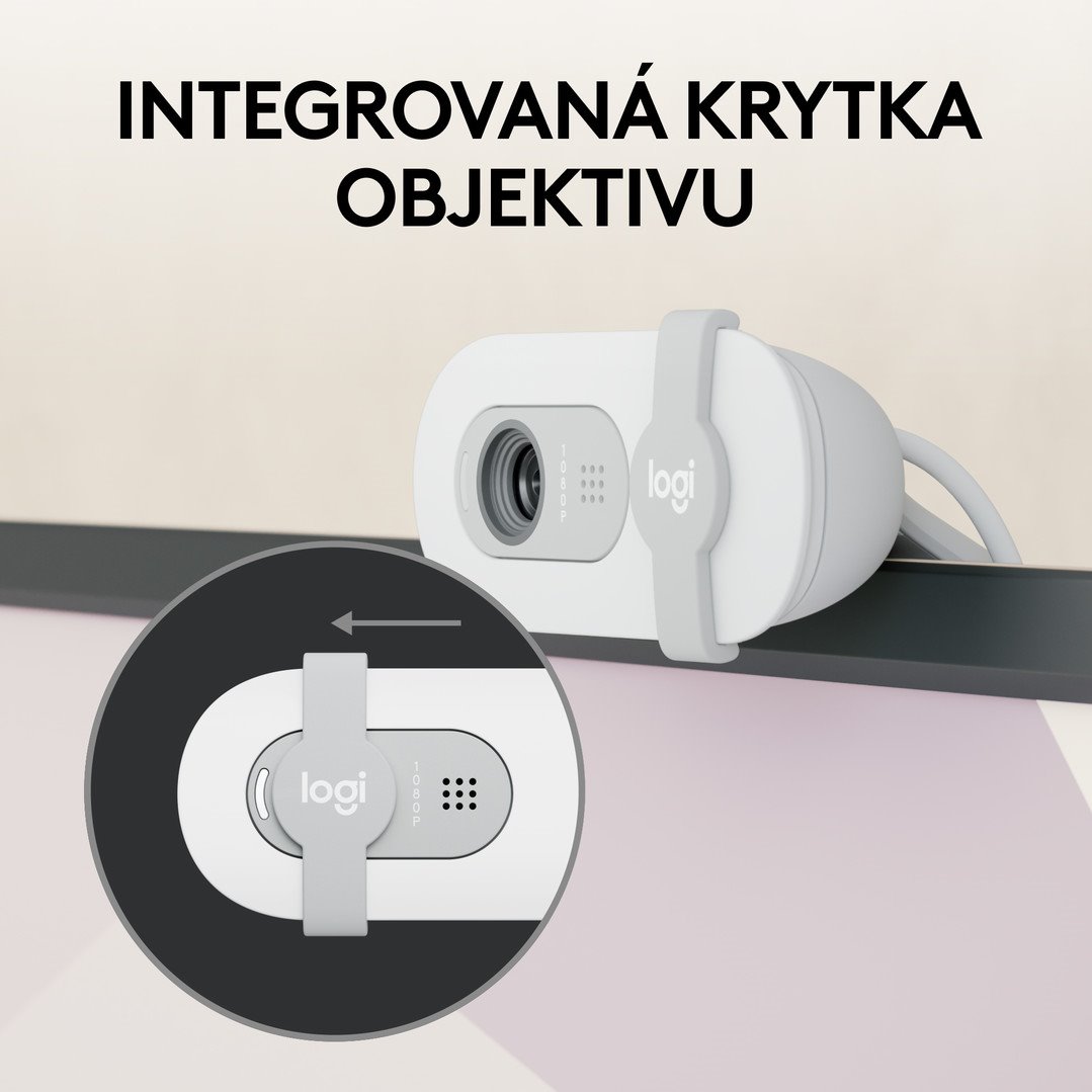 Logitech Brio 100, biela