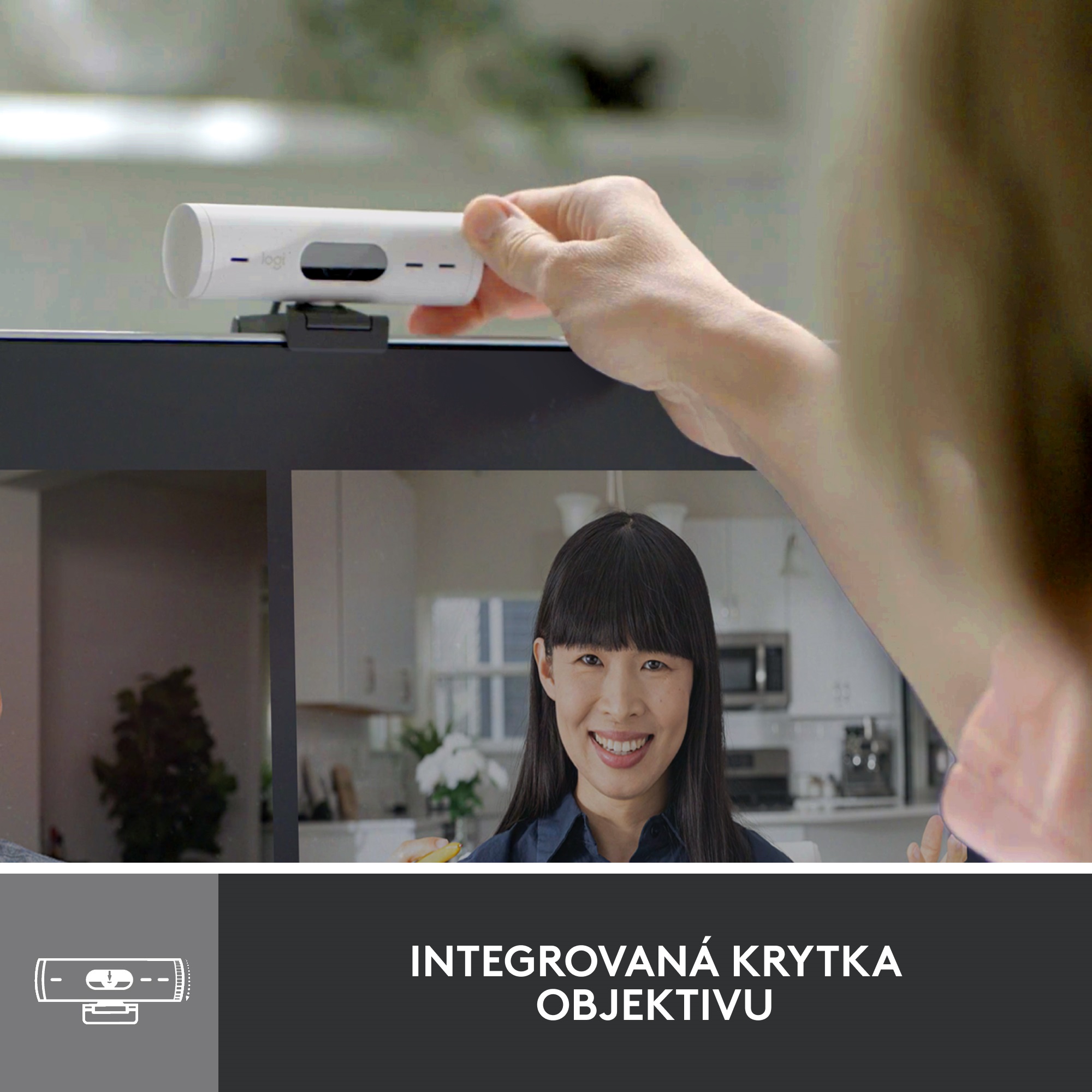 Logitech BRIO 500, webová kamera s rozlíšením Full HD, biela