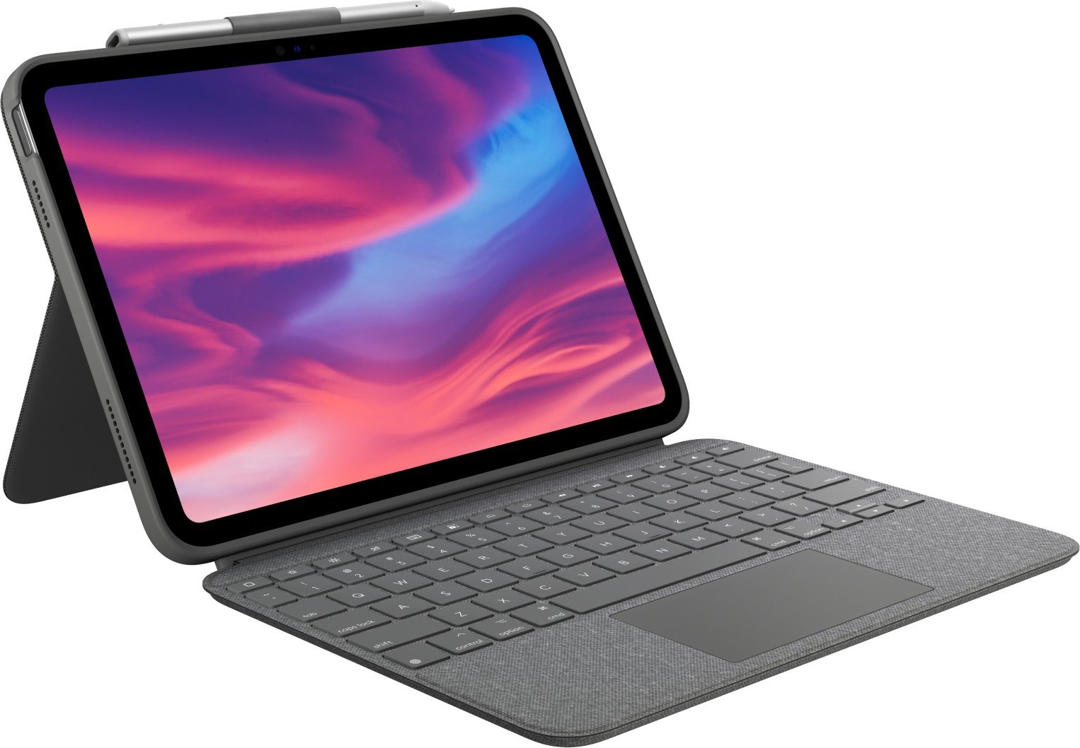 Logitech Combo Touch QWERTY US INTL, sivá