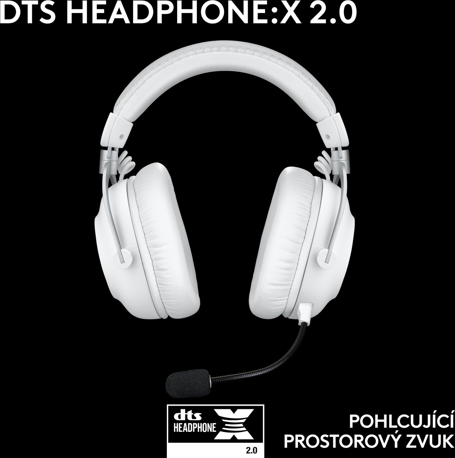 Logitech G PRO X 2 LIGHTSPEED Gaming Headset, bílá
