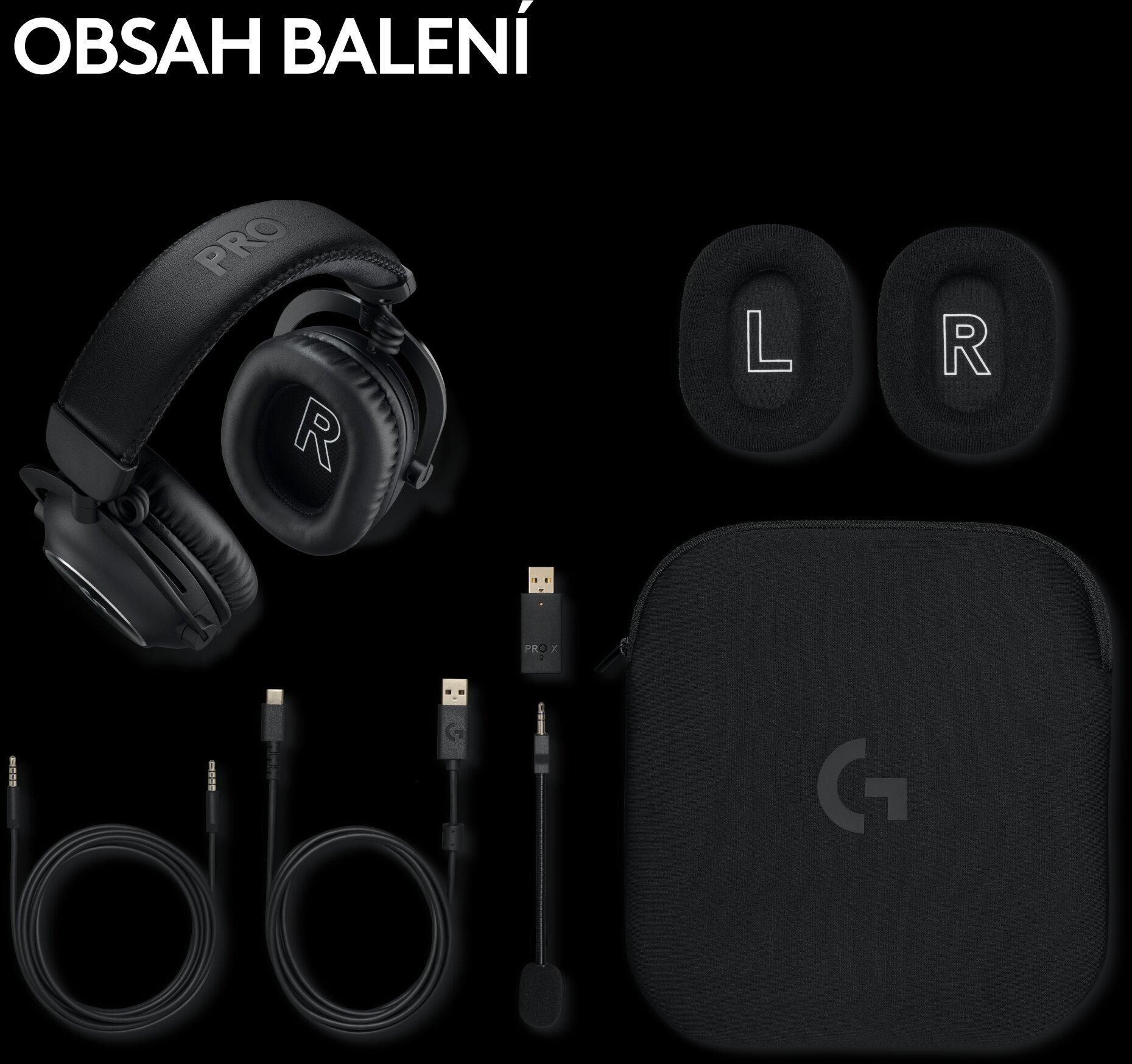 Logitech G Pro X Wireless 2, LIGHTSPEED, Bluetooth, čierna