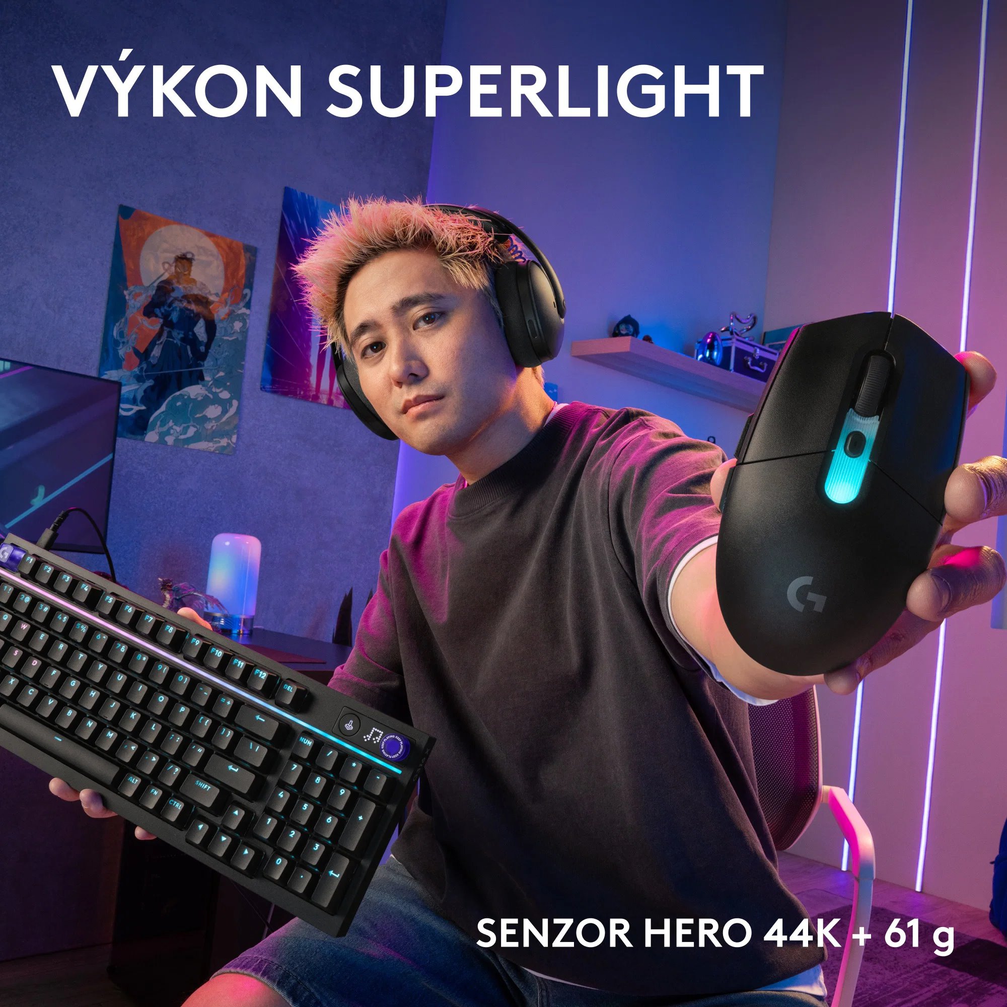 Logitech G305 X SUPERLIGHT, čierna