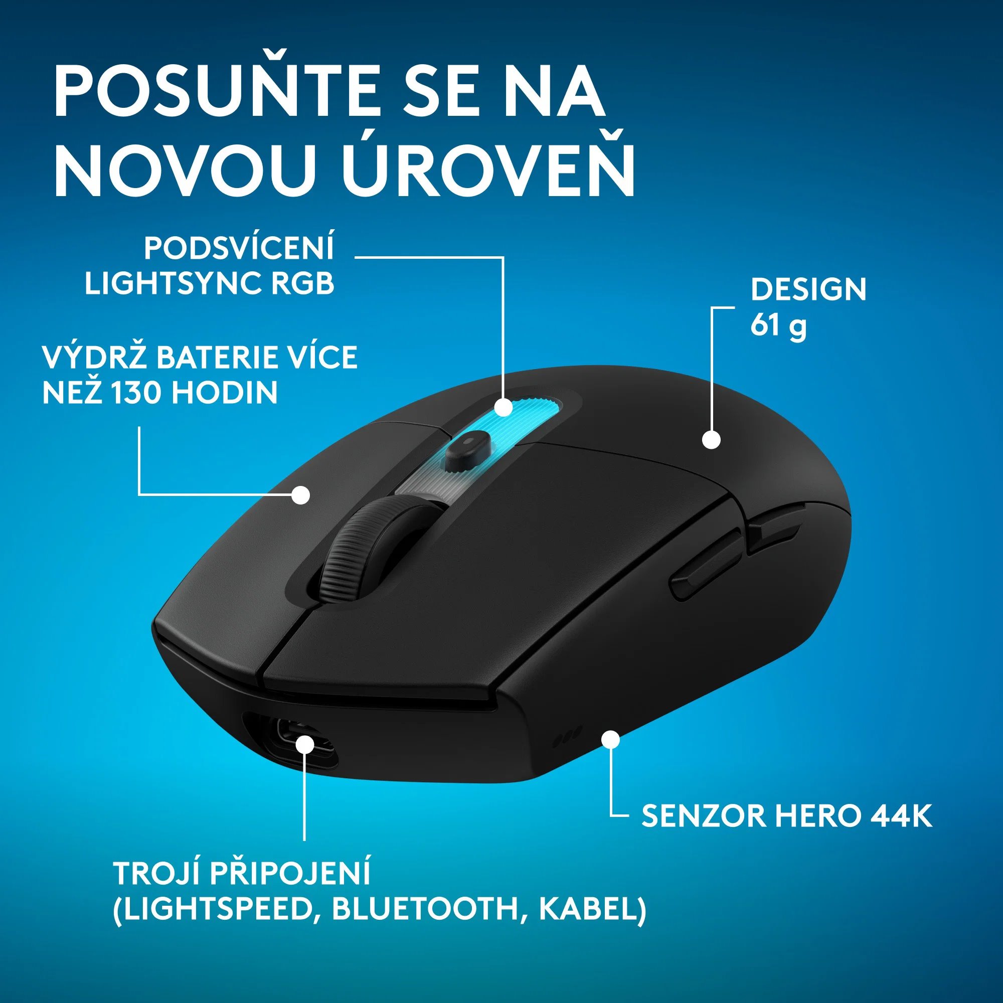 Logitech G305 X SUPERLIGHT, čierna