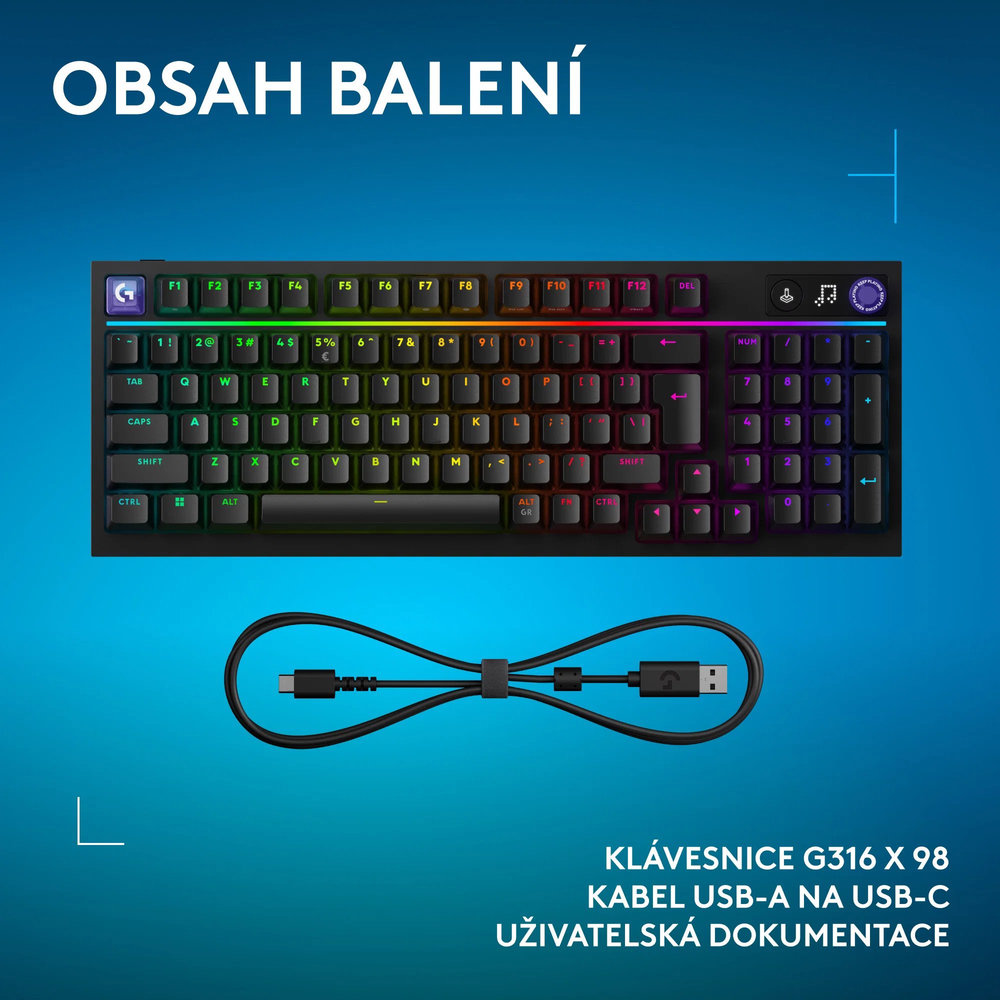 Logitech G316 X 98 CZ, čierna