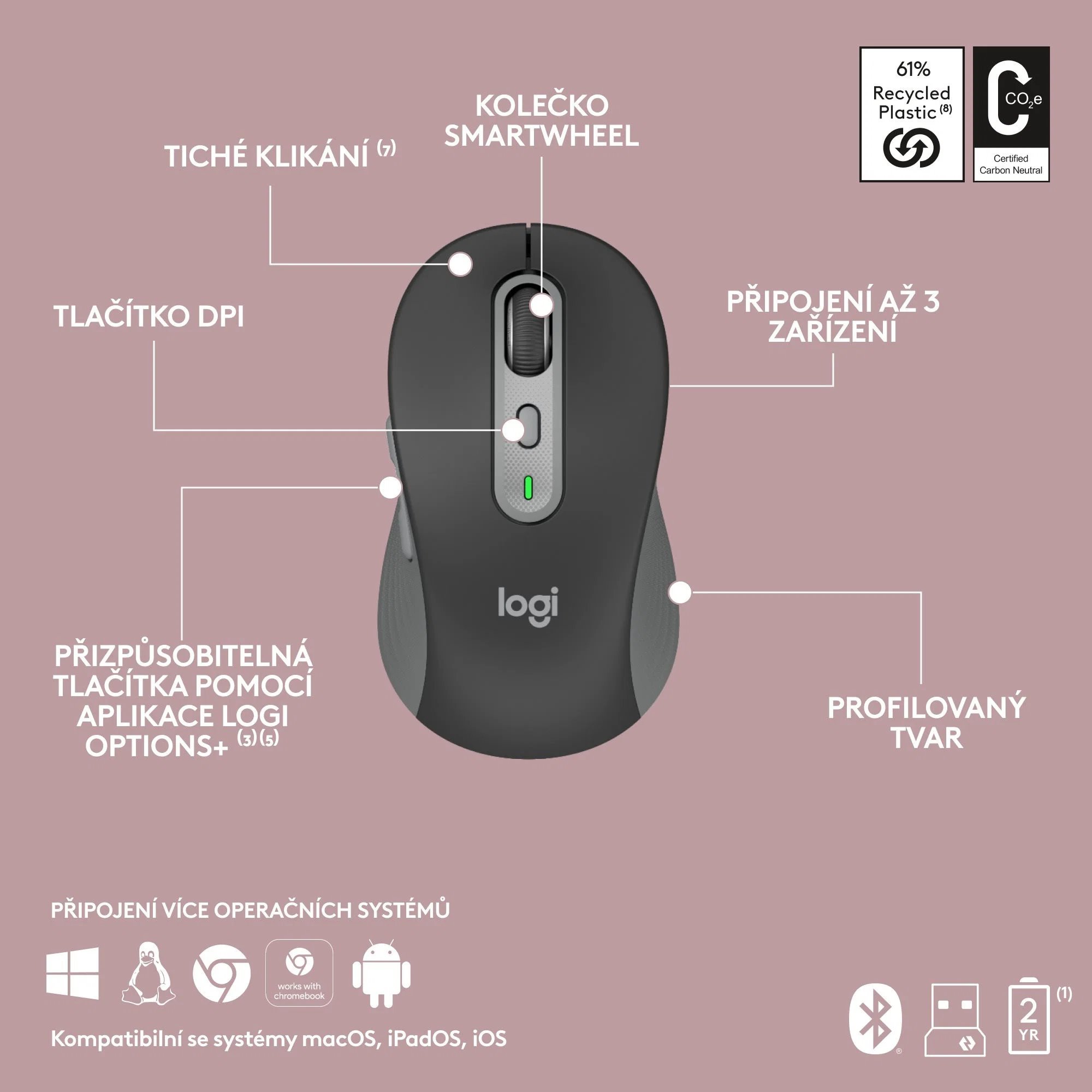 Logitech K950 Graphite - US INTL