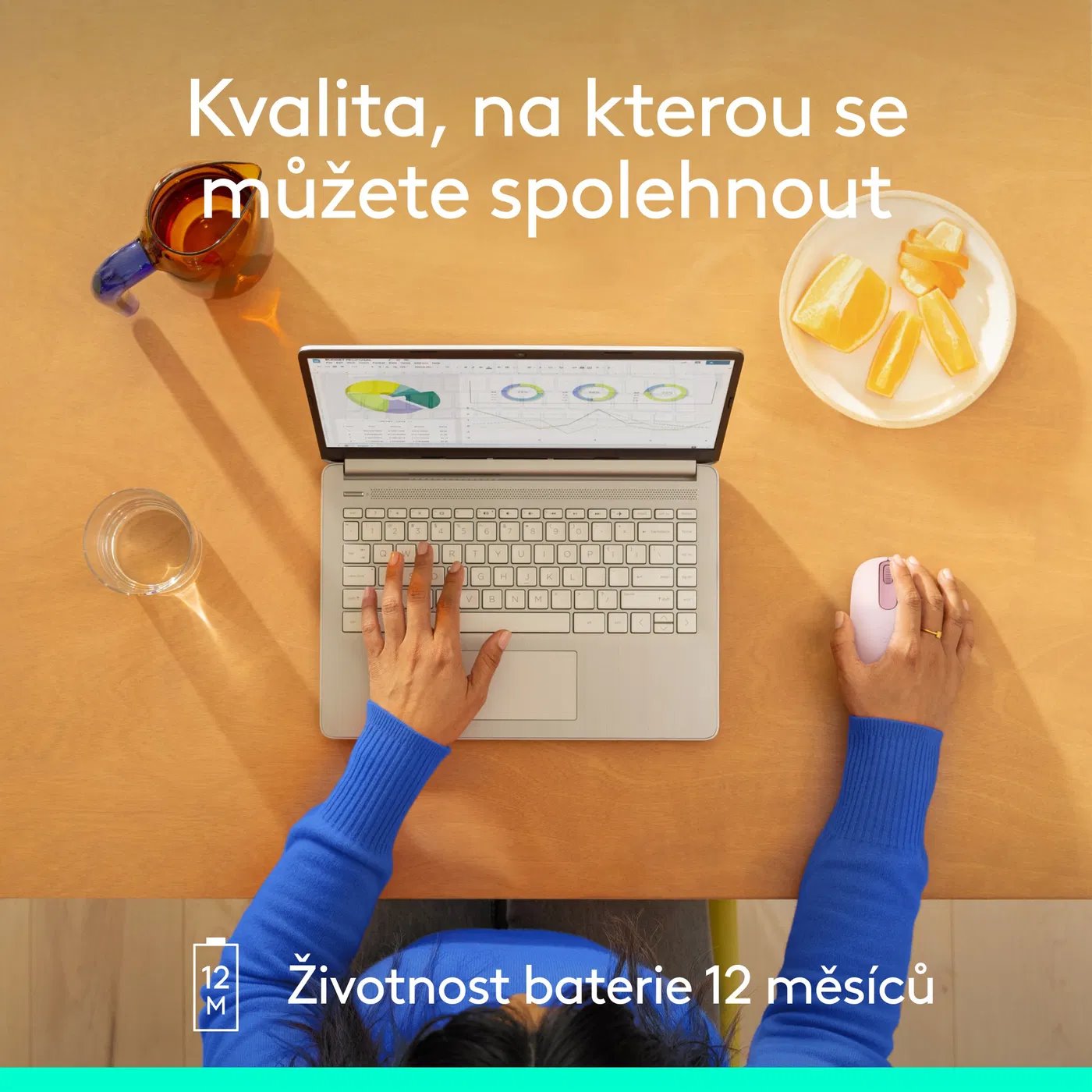 Logitech M196 - myš Bluetooth, ružová