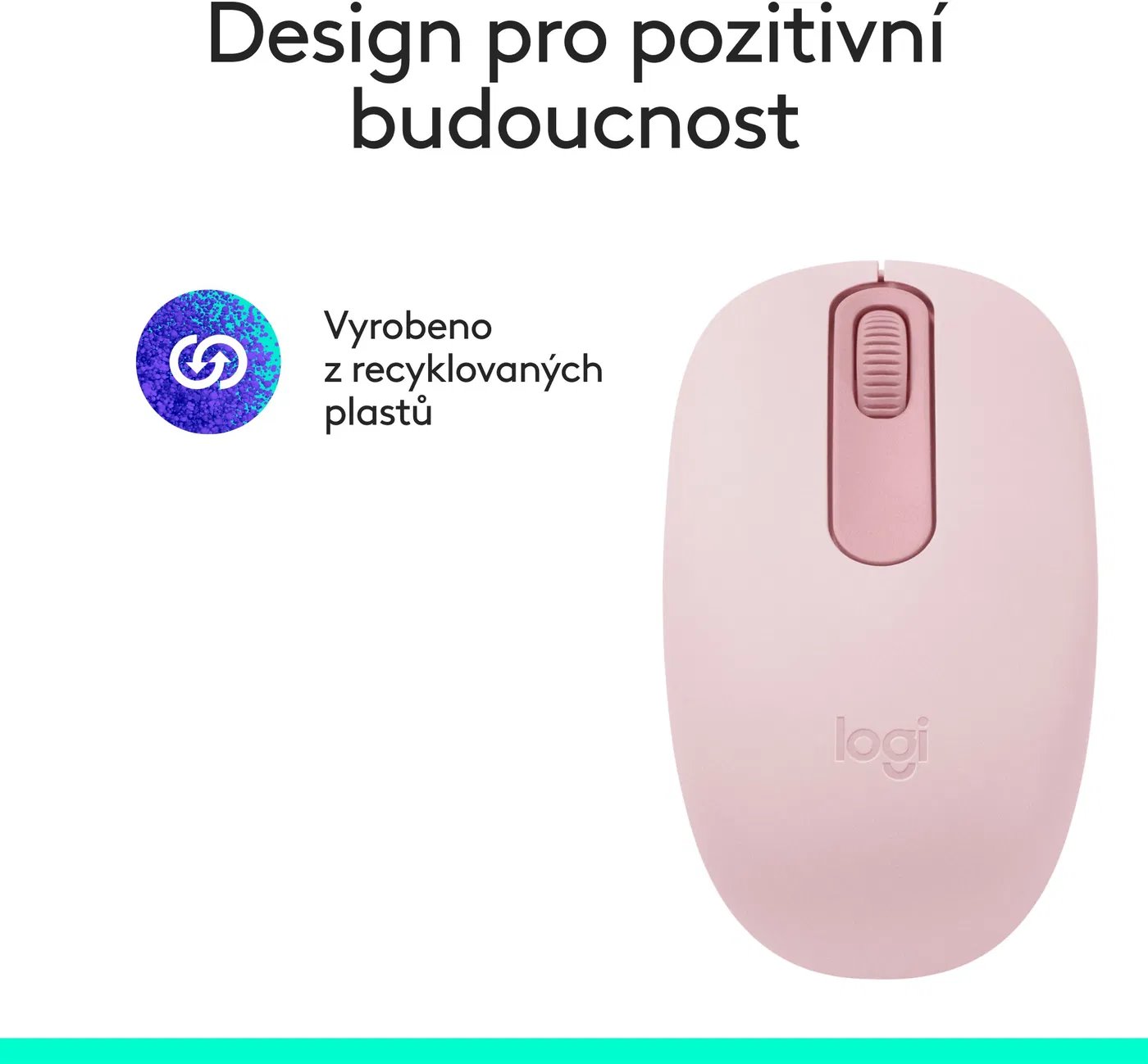 Logitech M196 - myš Bluetooth, ružová