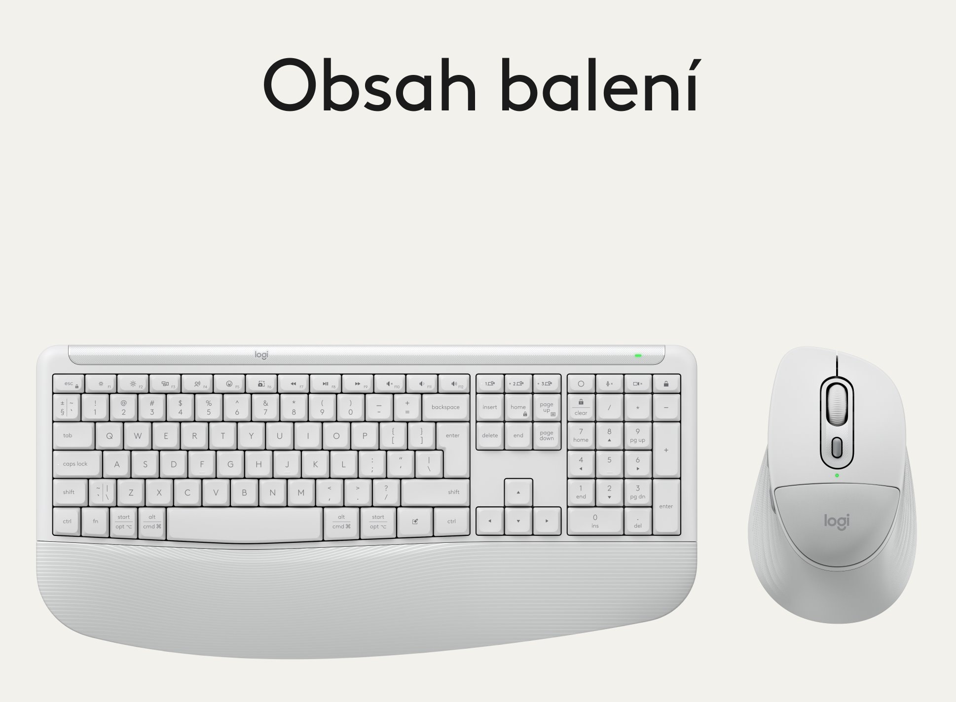 Logitech MK880 US INTL, bezdrôtová klávesnica a myš, biela