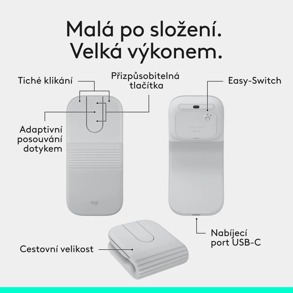 Logitech Mobi Mouse, smotanová