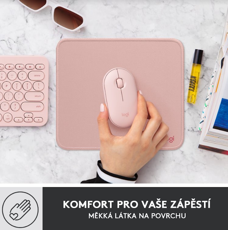 Logitech Mouse Pad Štúdio Series - DARKER ROSE 956-000050