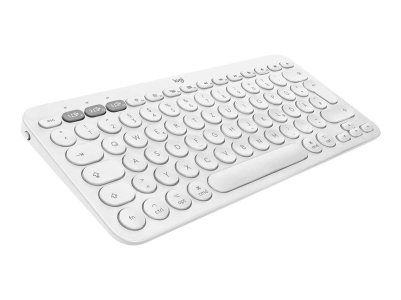 Logitech Multi-Device Bluetooth Keyboard K380 for Mac, US bezdrátová, světle šedá