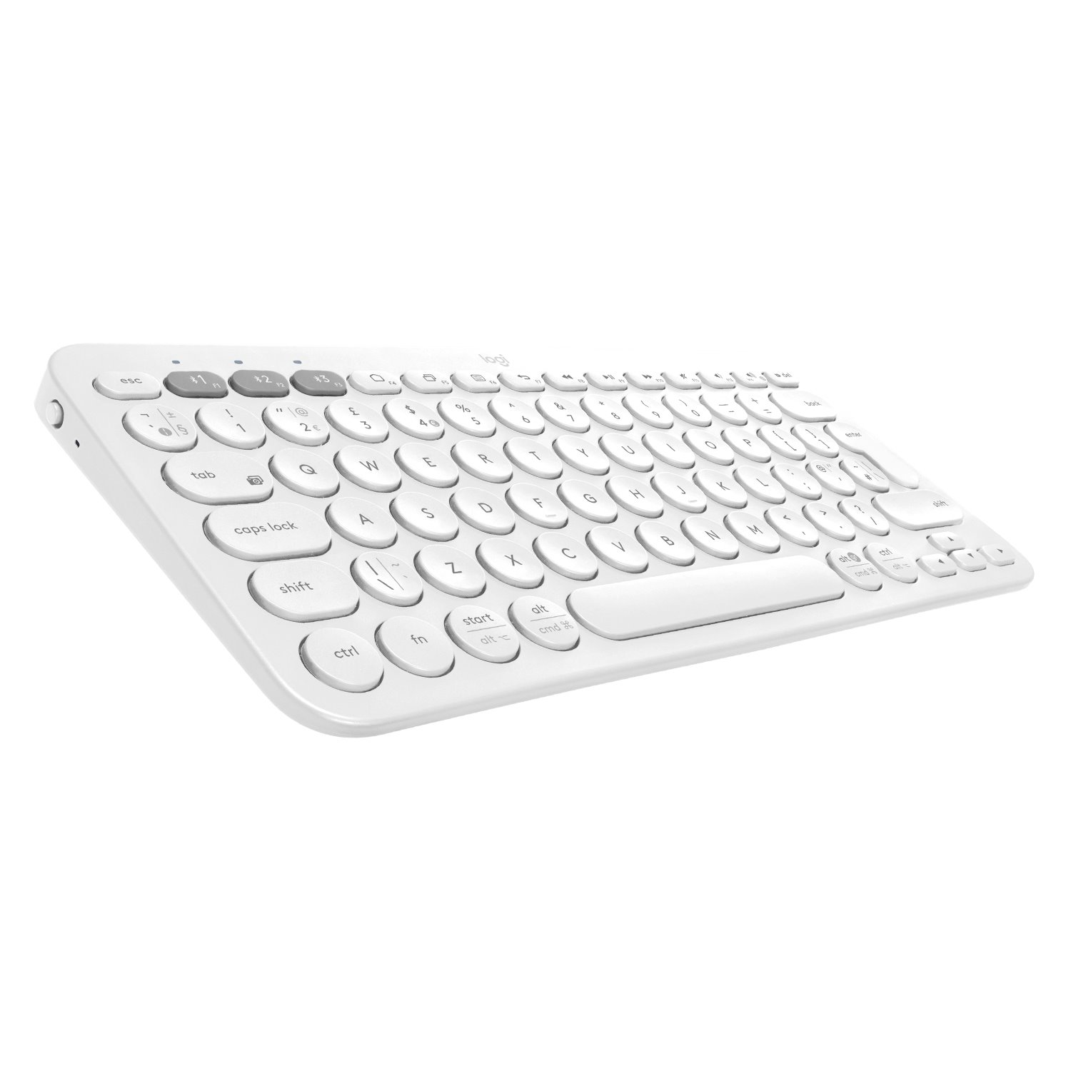 Logitech Multi-Device Bluetooth Keyboard K380, US bezdrátová, světle šedá