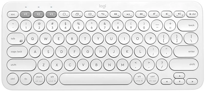 Logitech Multi-Device Bluetooth Keyboard K380, US bezdrátová, světle šedá
