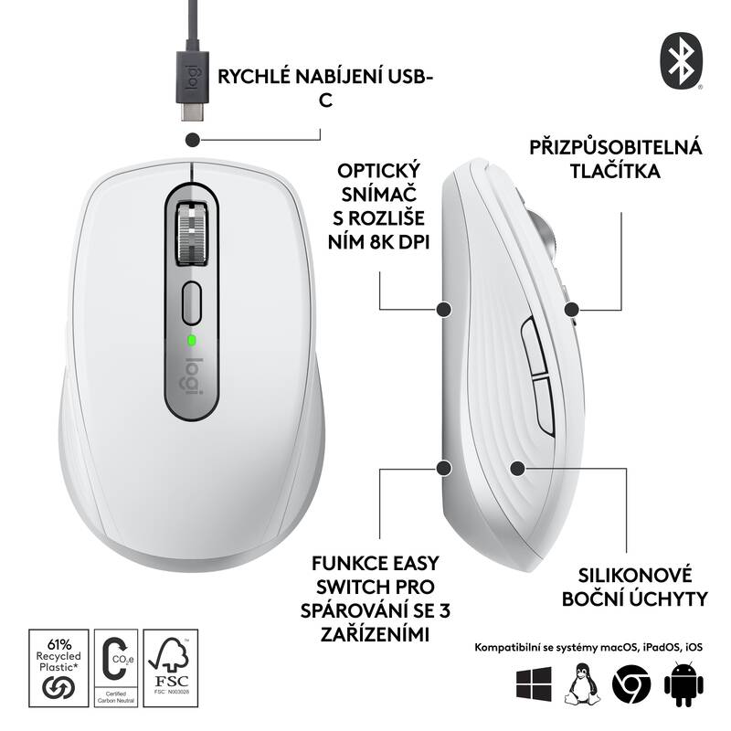 Logitech MX Anywhere 3S Pale Grey