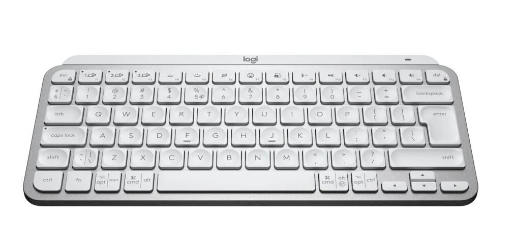Logitech MX Keys Mini For Mac Minimalist Wireless Illuminated Keyboard, Pale Grey - US INTL