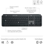 Logitech MX Keys S, CZ, bezdrátová klávesnice, černá/grafitová