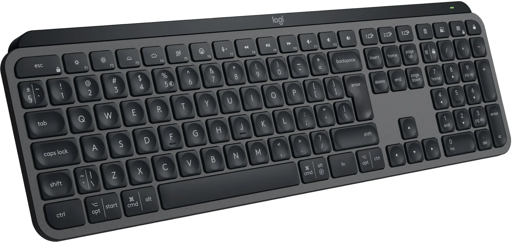 Logitech MX Keys S, CZ, bezdrôtová klávesnica, čierna/grafitová