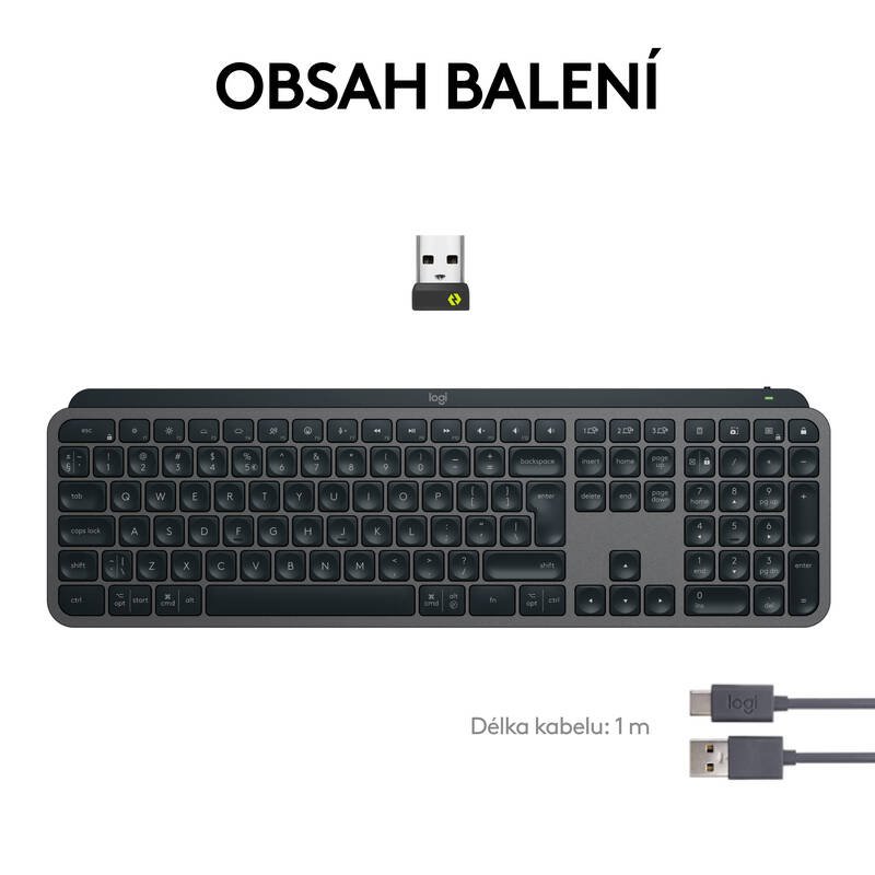 Logitech MX Keys S pre Mac, farba Space Grey – CZ/SK