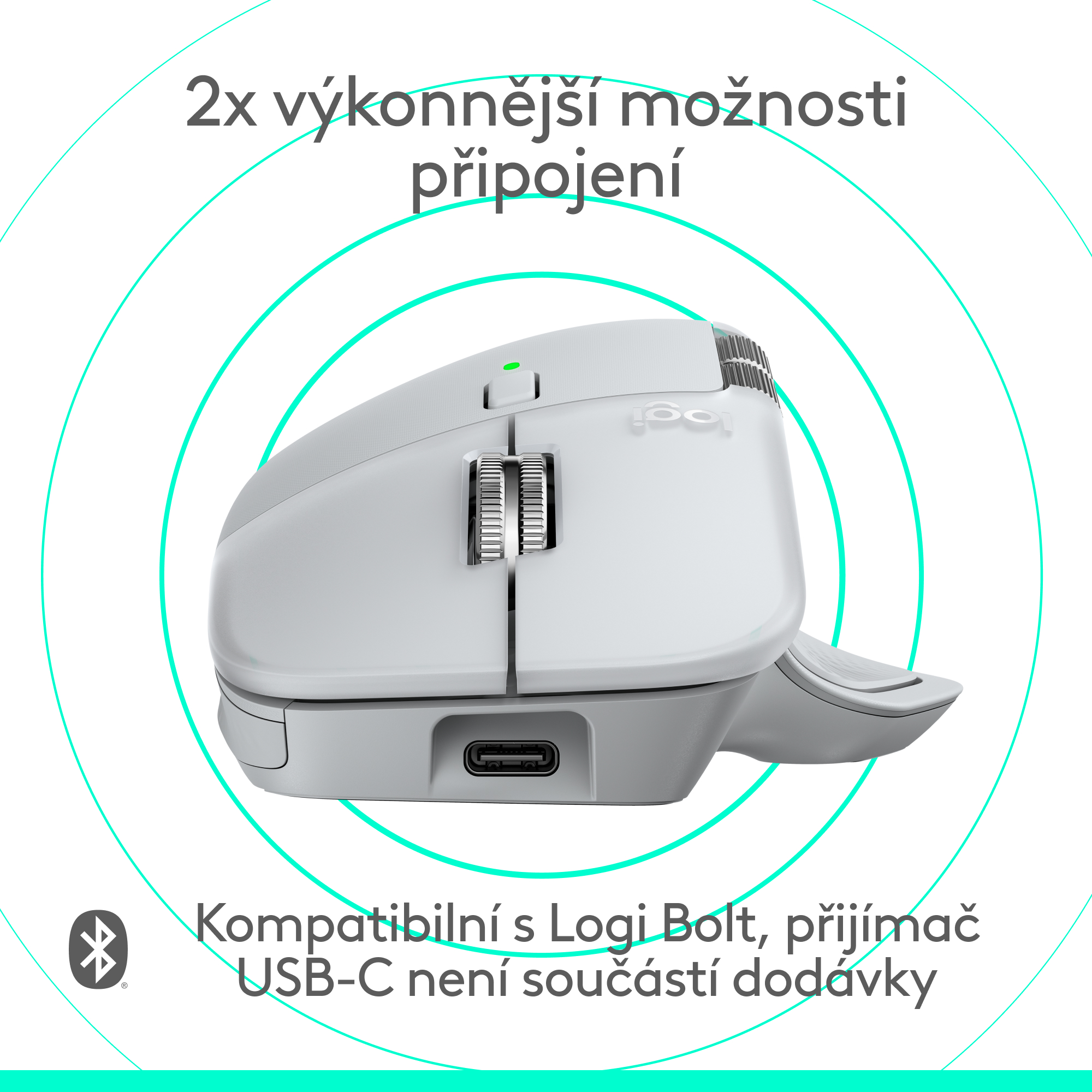 Logitech MX Master 4 pre Mac, biela