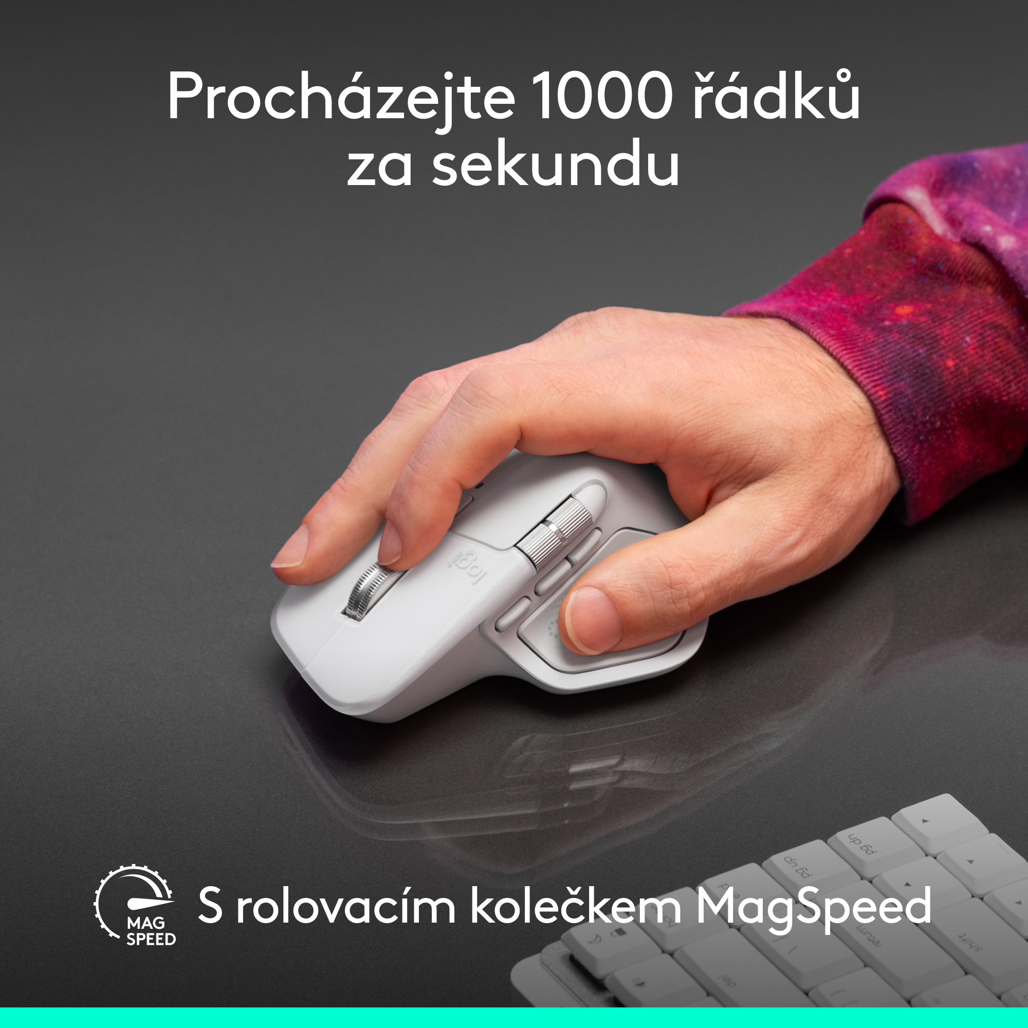Logitech MX Master 4 pre Mac, vesmírne čierna