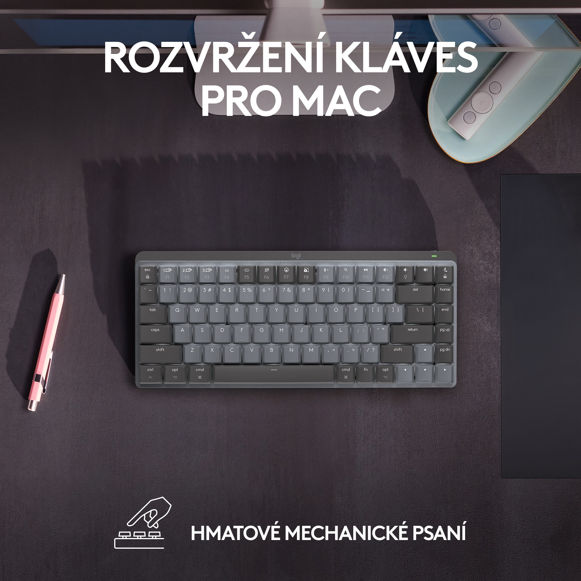 Logitech MX Mechanical Mini for Mac Minimalist, Space Grey, CZ