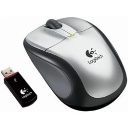 Logitech myš V220 Cordless Notebook Mouse, silver, bezdrátová pro notebooky