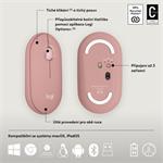 Logitech Pebble 2 Combo, bezdrátová klávesnice a myš, růžová