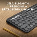 Logitech Pebble Keys 2 K380s, US, bezdrátová klávesnice, grafitová